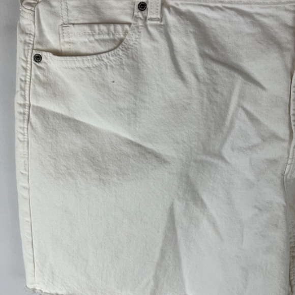 NWT: old navy High-Waisted Secret-Slim Pockets Slouchy White Cut-Off Jean Shorts - Picture 5 of 11